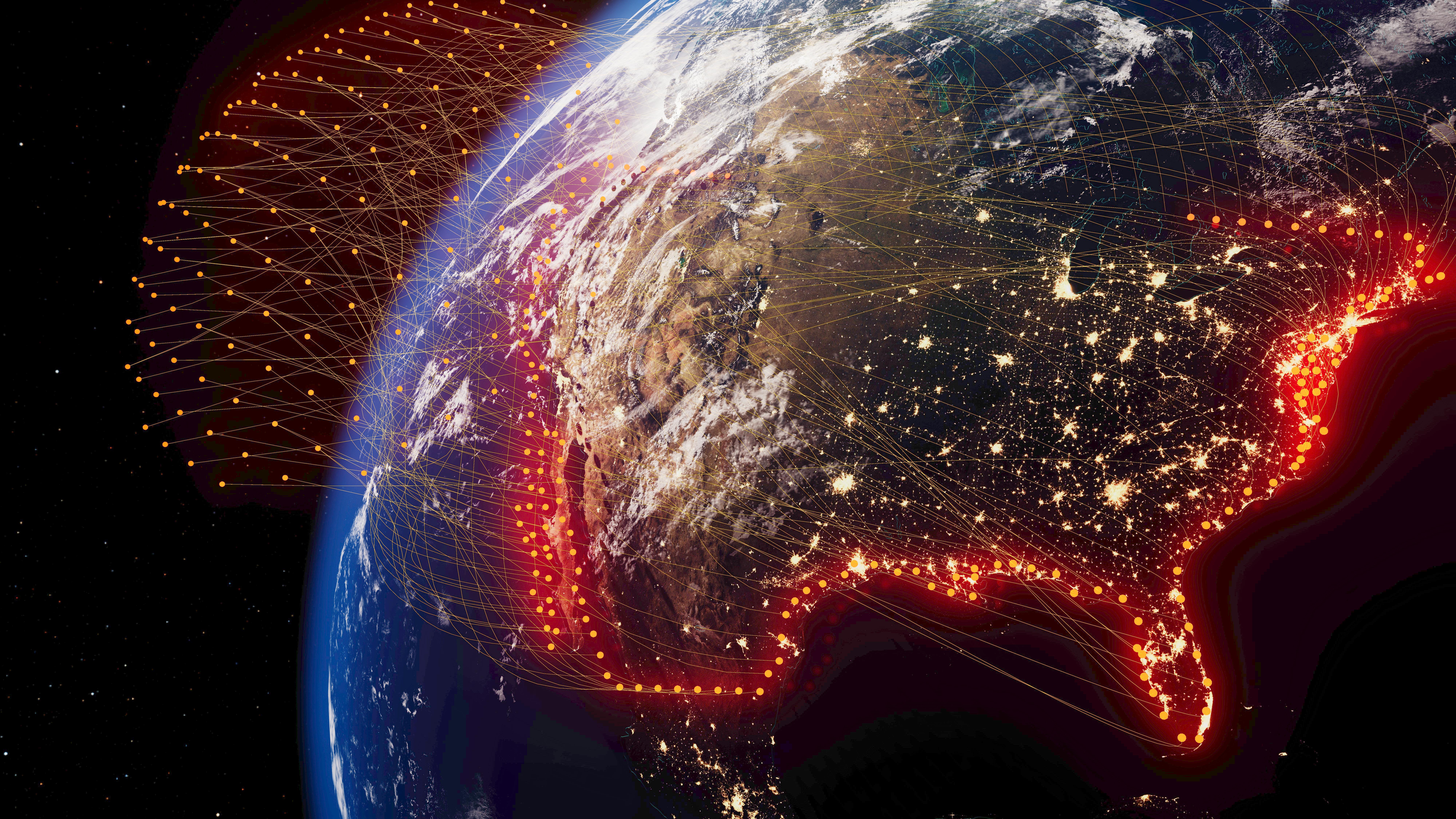 A government rendering of the Golden Dome missile defense systemGetty
